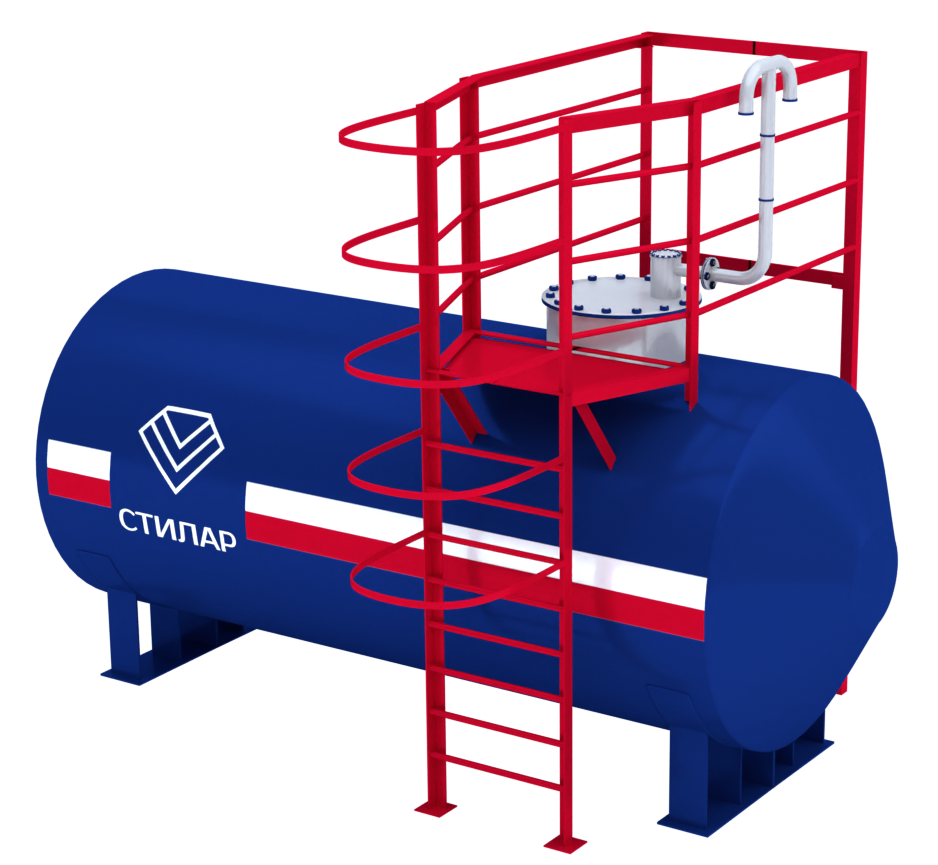 Горизонтальный резервуар РГСН для битума 75 м³ от завода-производителя